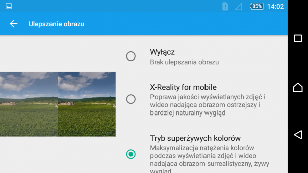 sony xperia z5 compact ulepszanie obrazu 2