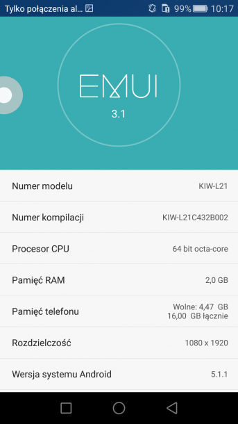 EMUI 3.1 android 5.1.1 - honor 5x