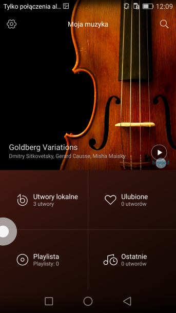 aplikacja moja muzyka - honor 5x