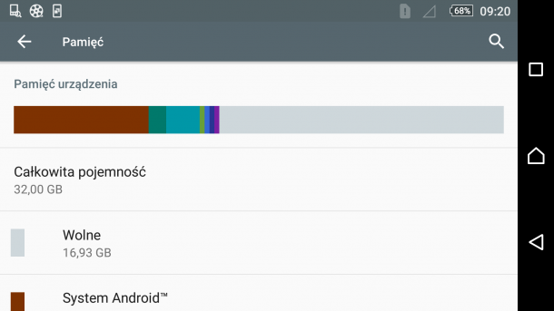 sony xperia z5 - wbudowana pamięć