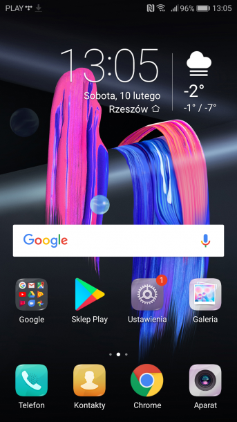 honor 9 menu