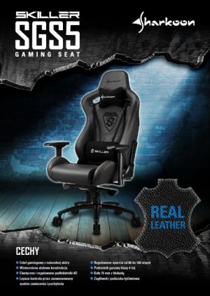 Sharkoon SGS5 1 550 300x424 Szeroki i skórzany fotel Sharkoon SKILLER SGS5