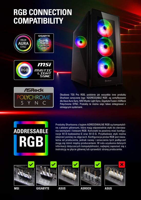 prem TG5 Pro RGB pl 550 4 Obudowa Sharkoon TG5 RGB w wersji PRO