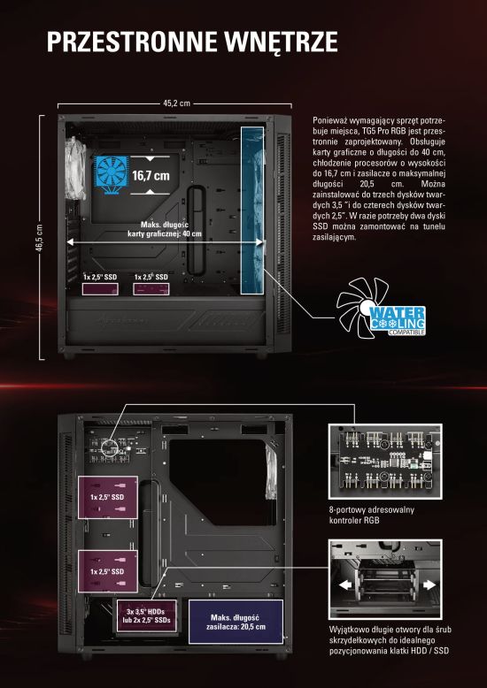 prem TG5 Pro RGB pl 550 6 Obudowa Sharkoon TG5 RGB w wersji PRO