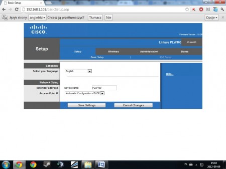panel router Linksys PLWK400