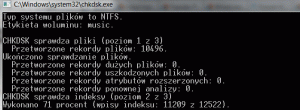 CHKDSK 300x110 Usuwanie błędów na dysku chkdsk