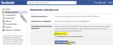Facebook powiadomienia o logowaniu, powiadomienia Facebook, włamanie Facebook