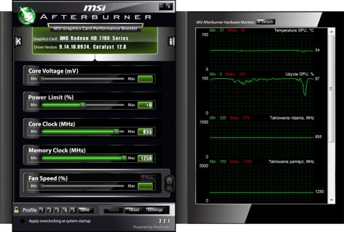 overclocking Sapphire HD7750 Ultimate , temperatura