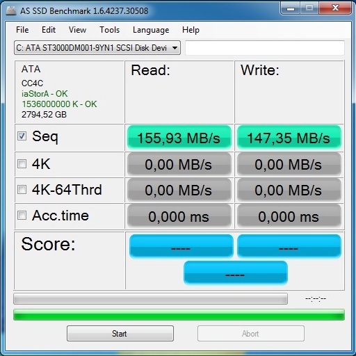 as ssd benchmark ST3000DM001 tests seagate results