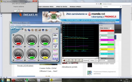 awaria zasilania system, test zasialczy UPS, tryb IDLE