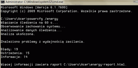 błędy Windows w zarządzaniu energią