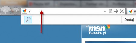 wyszukiwarka w Internet Explorer