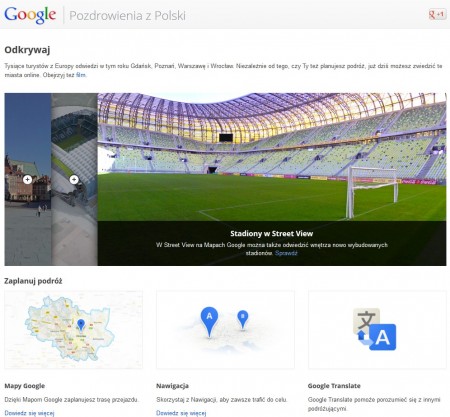 Euro 2012, Google polska, Google, mistrzostwa Euro, strona Euro, informacje Euro