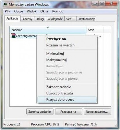Menedżer zadań systemu Windows
