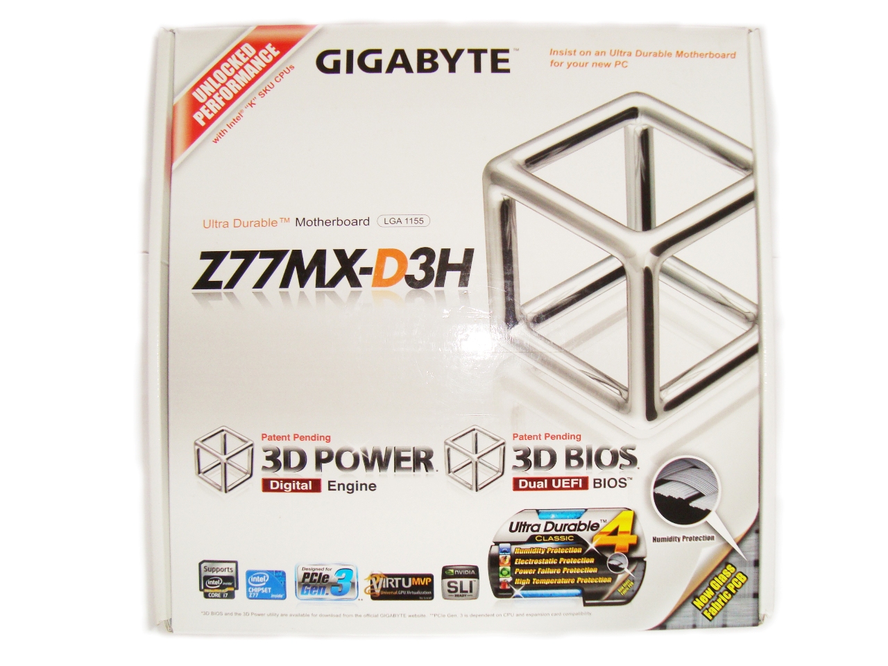 opakowanie Gigabyte Z77MX-D3H