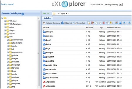 klient ftp Joomla, wtyczka ftp Joomla, ftp Joomla