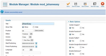 portale społęcznościowe Joomla, link do Facebook