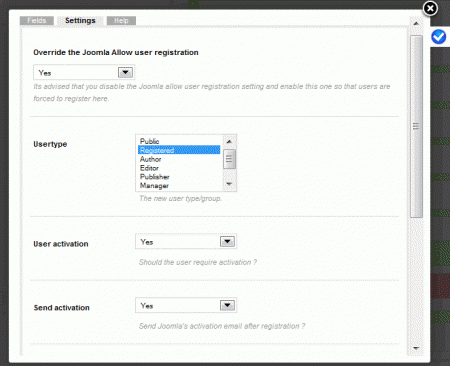 Nadpisanie ustawień rejestracji w Joomla