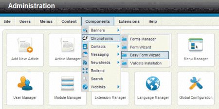 Formularz Chronoforms, formularz Joomla