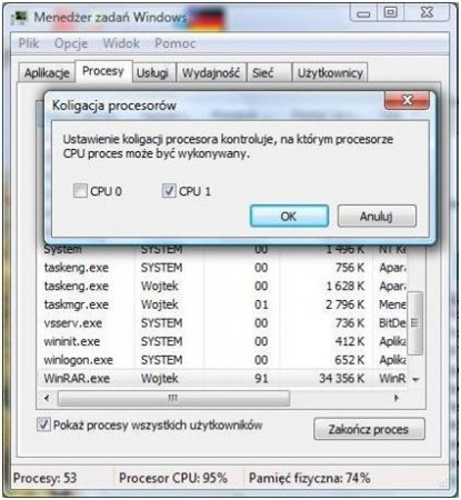 Wybór jądra procesora