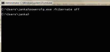 wyłączenie hibernacji Windows
